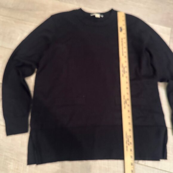 MICHAEL KORS WOMENS BLACK BASIC SWEATER LARGE - Picture 3 of 7